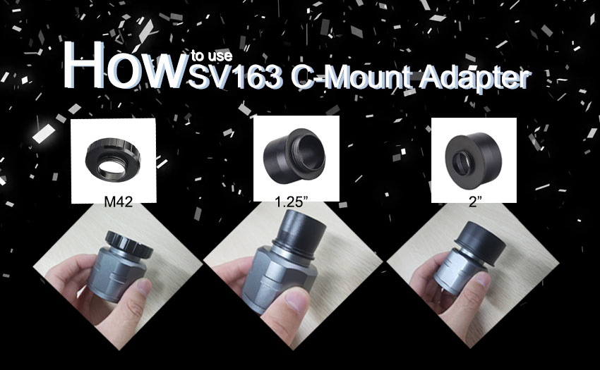 How to make the C mount cameras working with an astronomy telescope